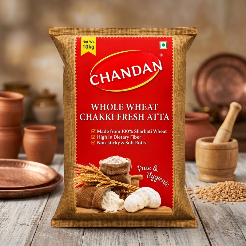 Real Grain Whole Wheat Chakki Fresh Atta